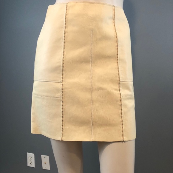 NWOT 3.1 Phillip Lim Cream Leather Skirt Size 0 - Picture 14 of 16